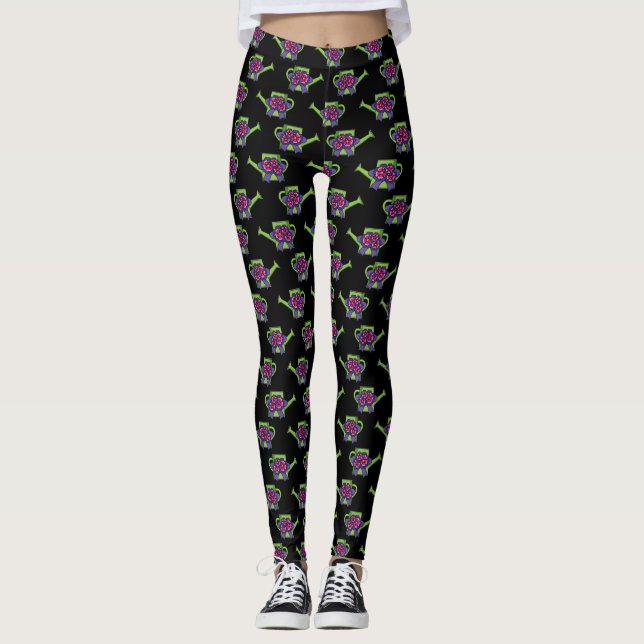 Legging Lata de água doce com Buquê de flores (Frente)