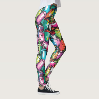 Legging latas de spray de grafite