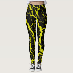 Legging Lava do Espaço Cracking - Amarelo