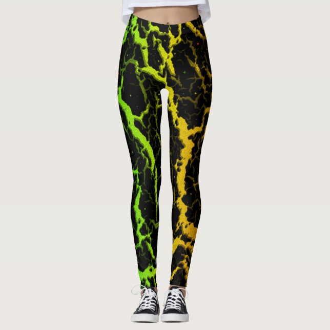Legging Lava do Espaço Cracking - Rainbow BGYOR (Frente)