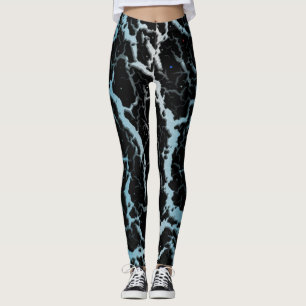 Legging Lava Espacial Rachada - Branco/Azul Céu