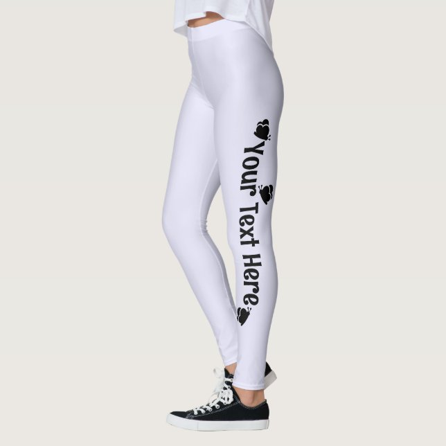 Legging Lavanda Borboleta Personalizada Nome (Esquerda)