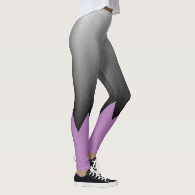 Legging lavanda de cinza púrpura, cor personalizável (Direita)