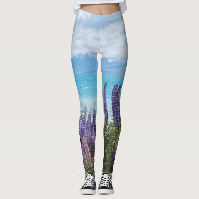Legging lavanda na margem do lago (Frente)