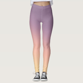 Legging Lavanda para Gradiente de Pêssego Soft Pastel Ombr