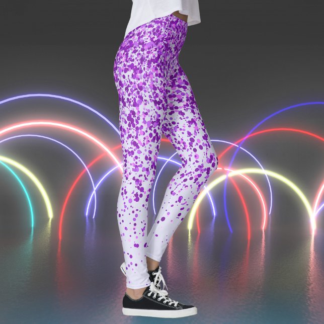 Legging Lavener com Impressão Roxo (Lavener with Purple Freckles Print Leggings)