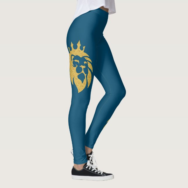 Legging Leão Com Coroa - Estilo Dourado 1 (Direita)