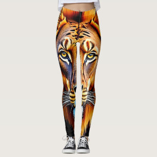 Legging Leão Majestoso: Alma do Rei Selvagem Arte
