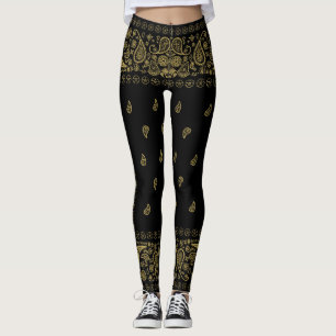 Legging Legal Black Dourado Paisley