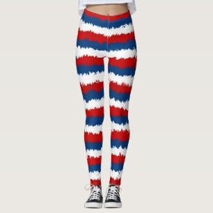 Legging Legal, brancas e azuis