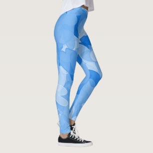Legging legal corações azuis Moda feminina design azul