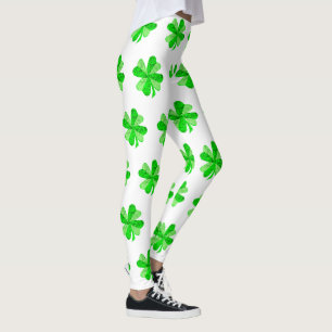 Legging Legal Dia dos Patrícios do Shamrock Irlandês Verde