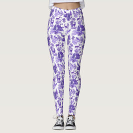 Legging Legal Elegante Periwinkle Blue Deer Toile Francês