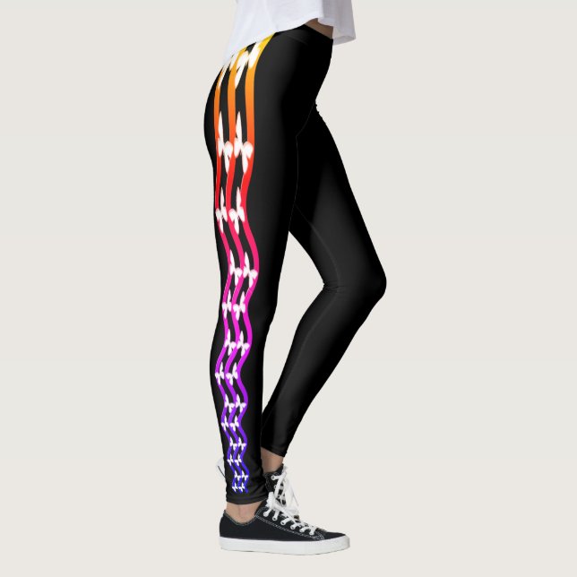 Legging Legal faixas de sombreamento de cor da borboleta b (Direita)