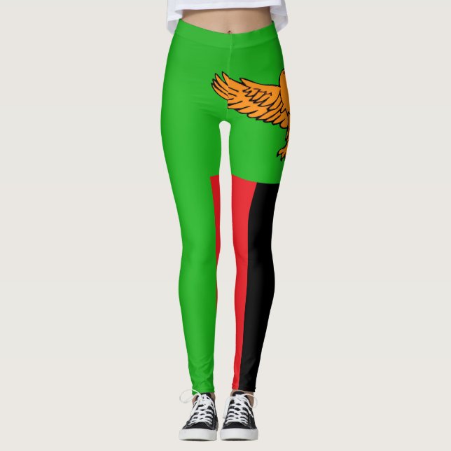 Legging Legal Fashion na Bandeira Zâmbia (Frente)