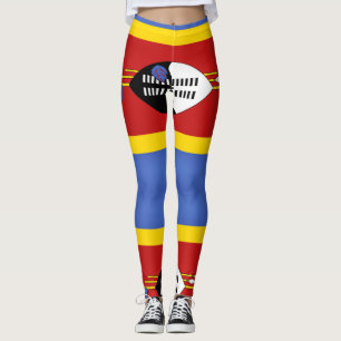 Legging Legal Moda da Bandeira da Suazilândia