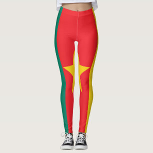Legging Legal Moda da Bandeira dos Camarões