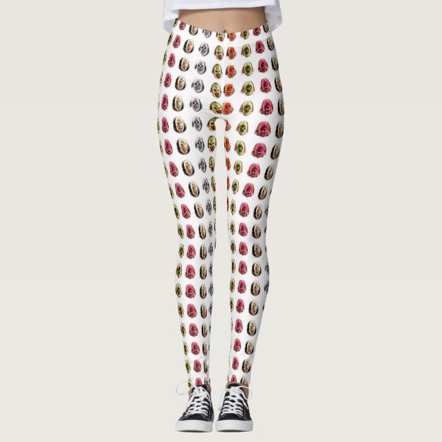 Legging Legal padrão de máscara assustadora (Frente)
