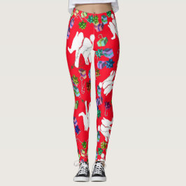 Legging Legal presente de Natal de elefante branco