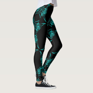 Legging Legenda de ampulheta azul esmaecida