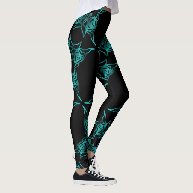 Legging Legenda de ampulheta azul esmaecida (Direita)