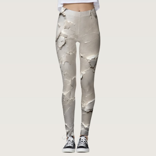Legging Legenda de cor de diamante prateado (Frente)