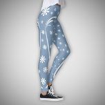 Legging Legenda de energia da ventoinha azul empoeirada<br><div class="desc">Lindas leggings em tons azuis empoeirados com padrão de energia floral e ornamentos florais. Pegue para suas sessões de yoga ou vista-as durante os esportes! Você também poderia fazer um belo presente para uma amiga pelo seu aniversário!</div>