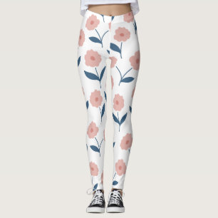 Legging legenda de flores rosa