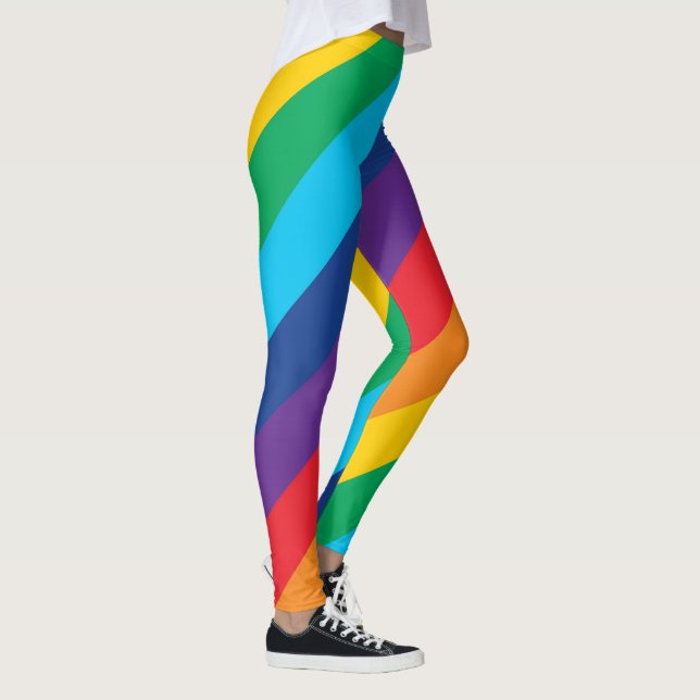 Legging Legenda do padrão arco-íris do orgulho LGBTQ (Direita)