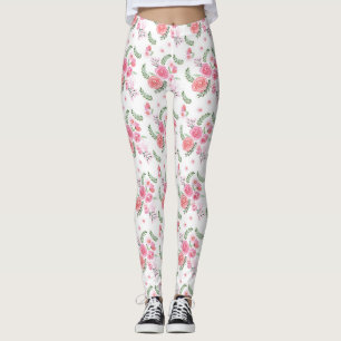 Legging Legenda Floral Cor-de-Água Rosa
