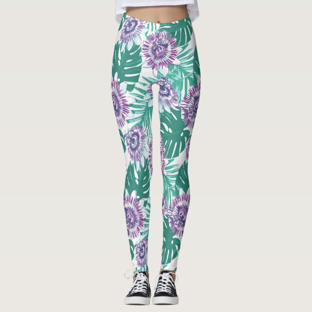 Legging Legenda Floral Tropical (Frente)