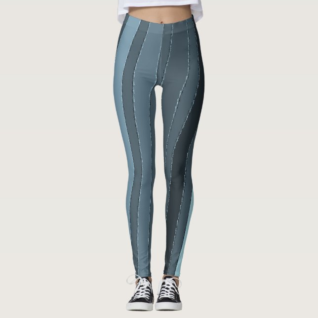 Legging Legenda "Ratti_Creative_Arts" de faixas de cinza d (Frente)