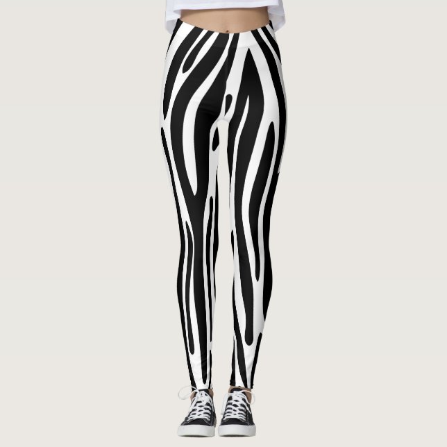 Legging Legenda Zebra, Legagem Animal para Mulheres (Frente)