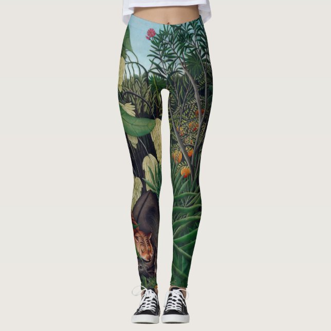 Legging Legendas da selva Henri Rousseau (Frente)