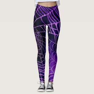 Legging Legendas da Web de aranha roxa