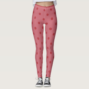 Legging Legendas de Bolinhas Vermelha