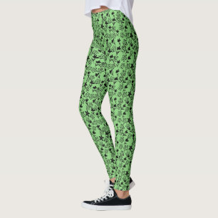 Legging legendas de flores