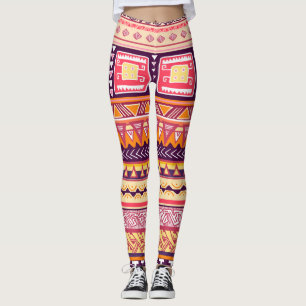 Legging Legendas de padrões africanos