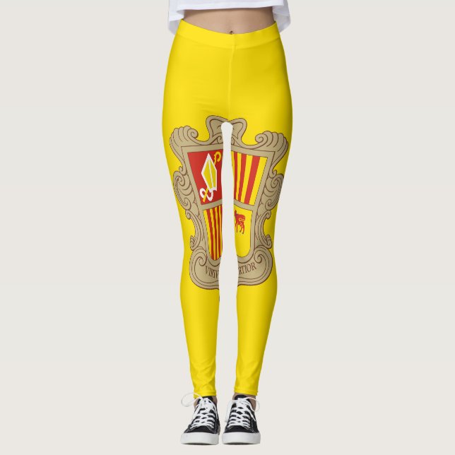 Legging Legendas de Sinalizador de Andorra (Frente)