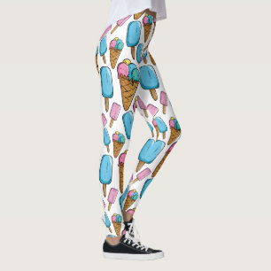 Legging Legendas dos padrões do Sorvete