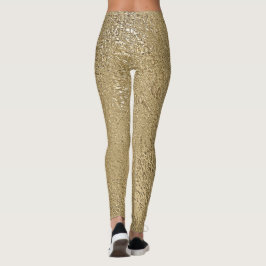 Legging Legendas Metálicas Douradas Falsas