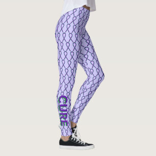 Legging Legendas Personalizadas da Fita de Sensibilizaçã