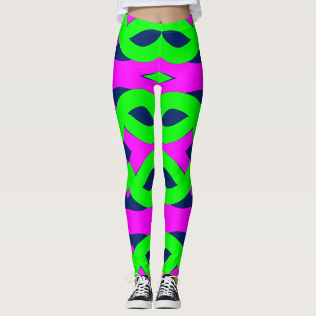 Legging Legg "Ratti_Creative_Arts" de tendência de multico (Frente)