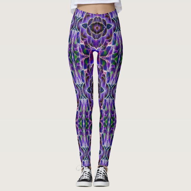 Legging Legg "Ratti_Creative_Arts" de tendência de multico (Frente)