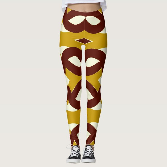 Legging Legg "Ratti_Creative_Arts" de tendência de multico (Frente)