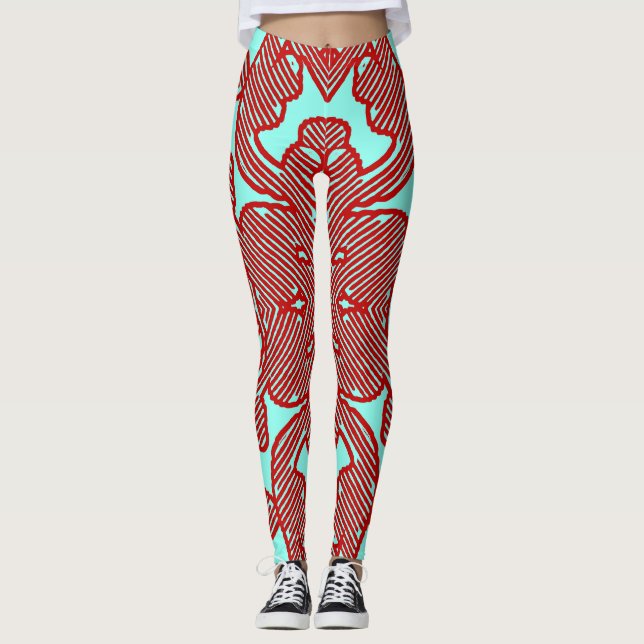 Legging Legg "Ratti_Creative_Arts" de tendência de multico (Frente)