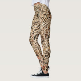 Legging Leggens Agulhas do abstrato Pine