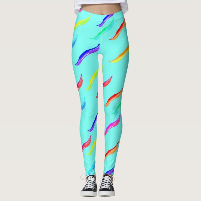 Legging Leggens Azuis Claras do Vento Cor (Frente)