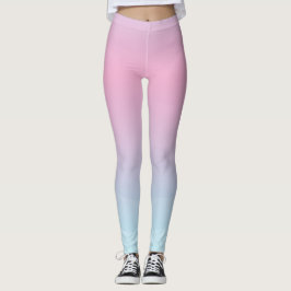 Legging Leggens Azuis Cor-de-Água Rosa