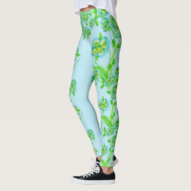 Legging Leggens Azuis De Céu Claro (Esquerda)